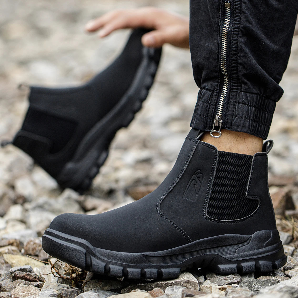 Steel Toe, Slip On Work Boots  M/F