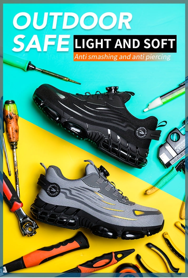 Mens Steel Toe Sneakers With Rotating Buckle