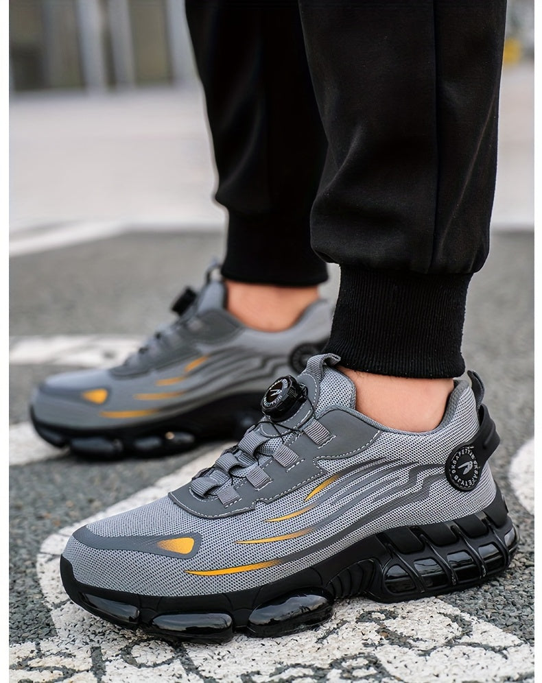 Mens Steel Toe Sneakers With Rotating Buckle