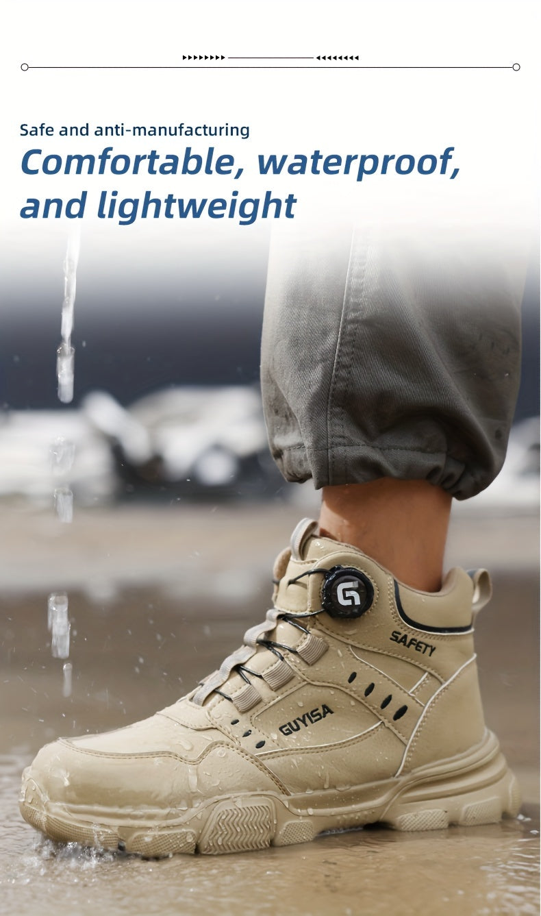 Mens Steel Toe Binder Laces Work Boots / Shoes