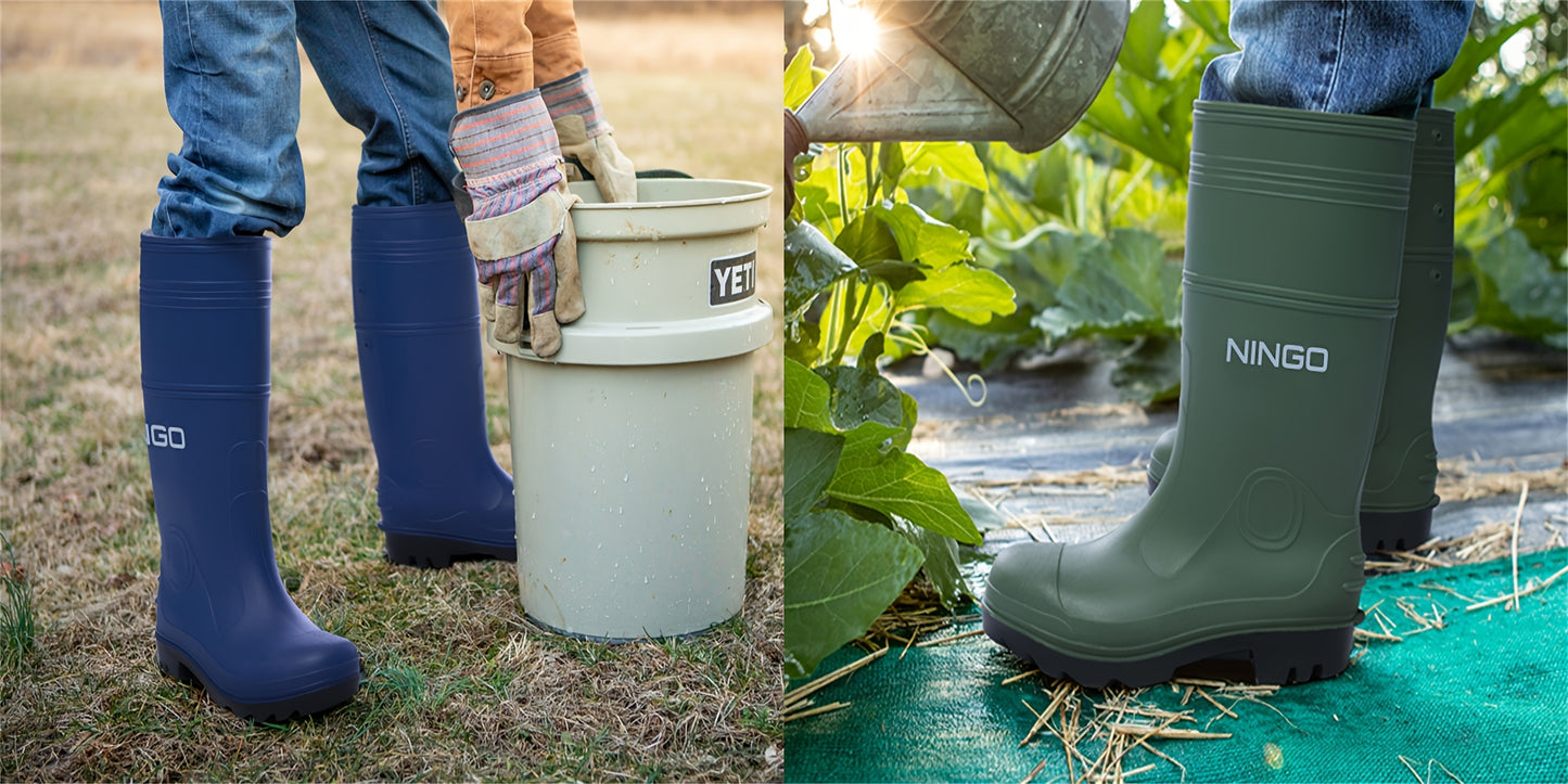 Mens Steel Toe Rain Boots