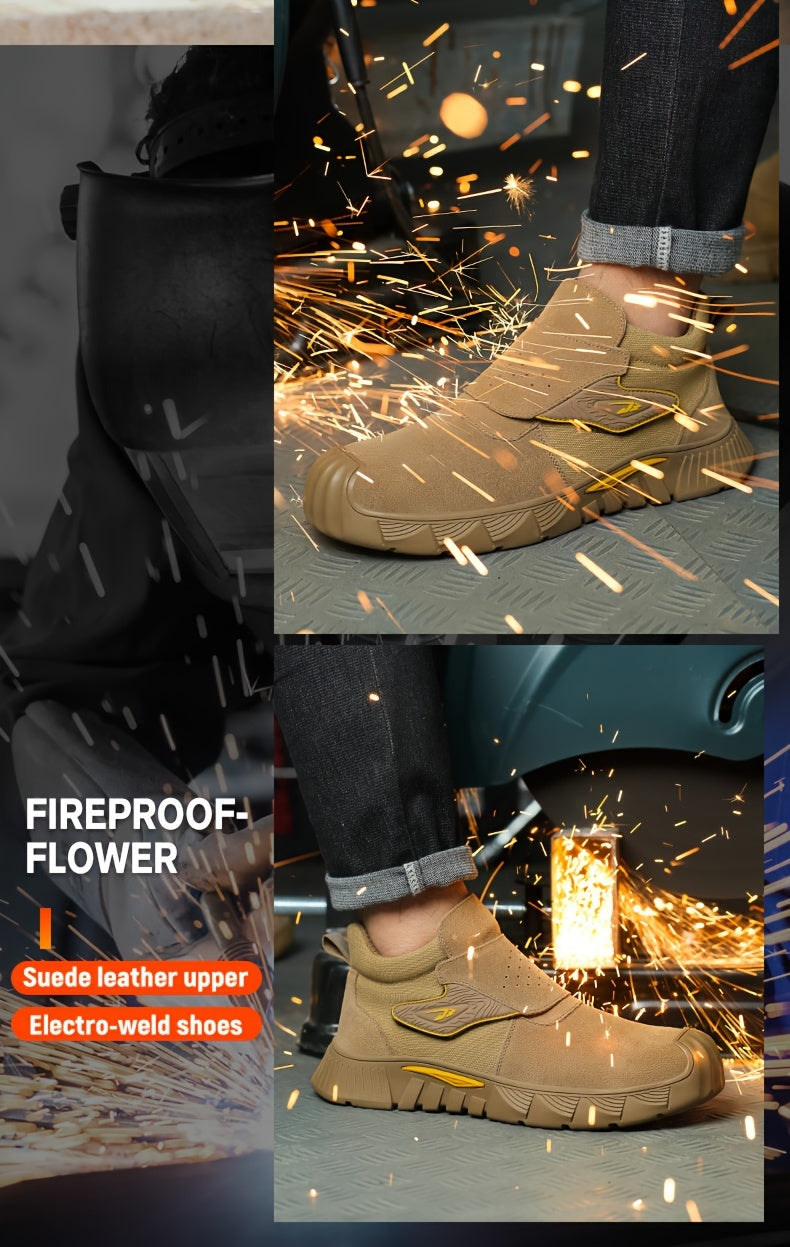 Men's Steel Toe Work Boots - Strap-On