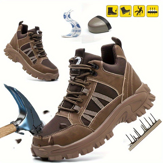 Men's High Top Safety Sneakers - Steel Toe, Lace-Up