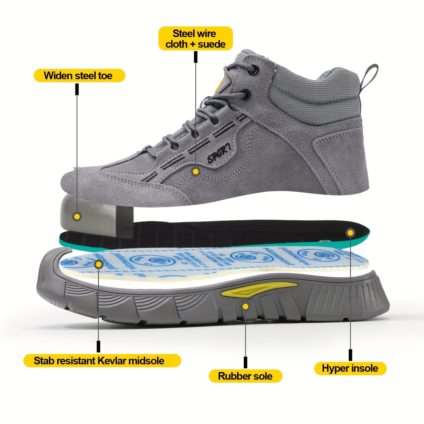 Lightweight Steel Toe Safety Shoes / Boots