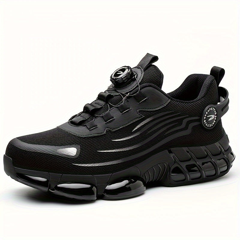 Men's Trendy Steel Toe & Rotating Buckle Safety Shoes