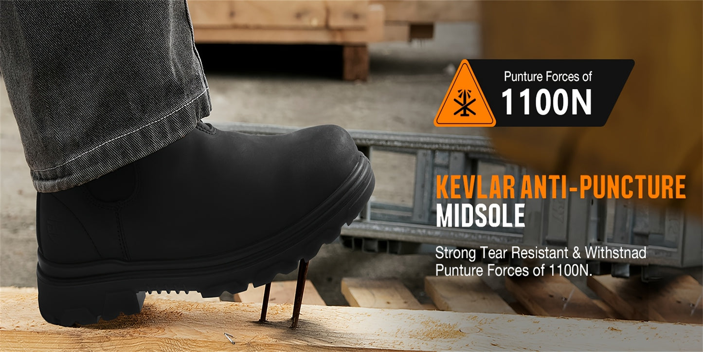 Slip On Chelsea Work Boots